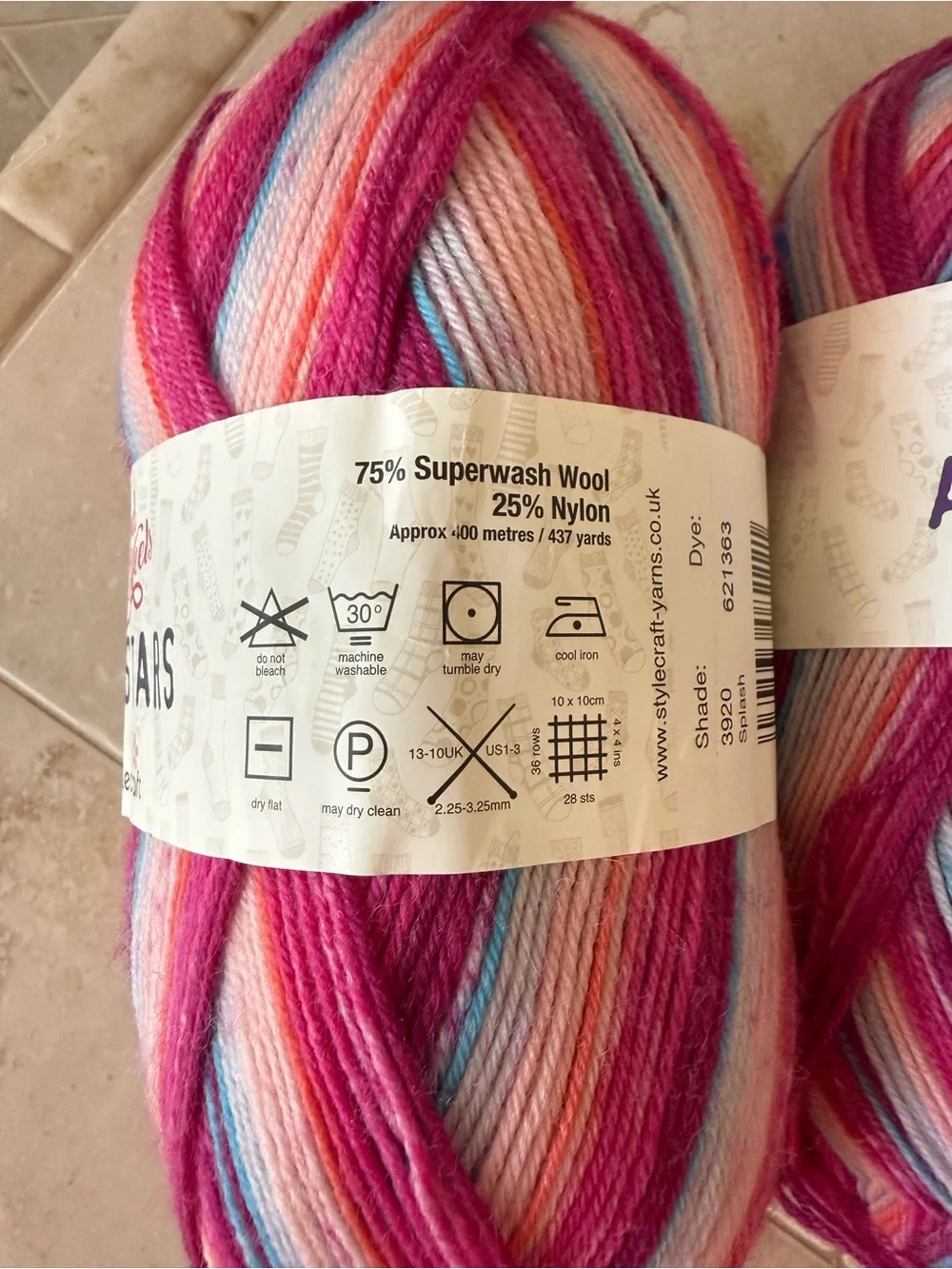 Head Over Heels All Stars Multicolor Yarn - Pink Mix - Splash